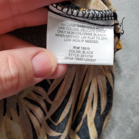 Panama Jack Hawaiian Shirt Tropical Flowers and Beer Mugs Gold Black Men Sz XL - Picture 4 of 11